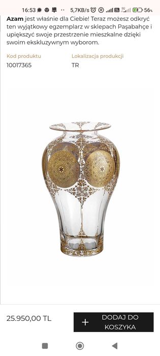 Duży wazon Azam okazja