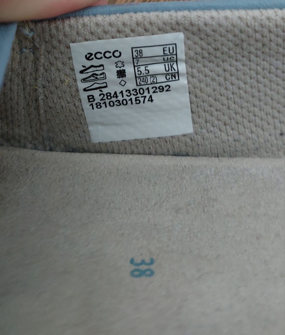 Ecco туфли мокассины ориг.р.38(24см)