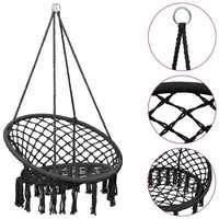 Cadeira de baloiço em rede 80 cm antracite ou cinzento