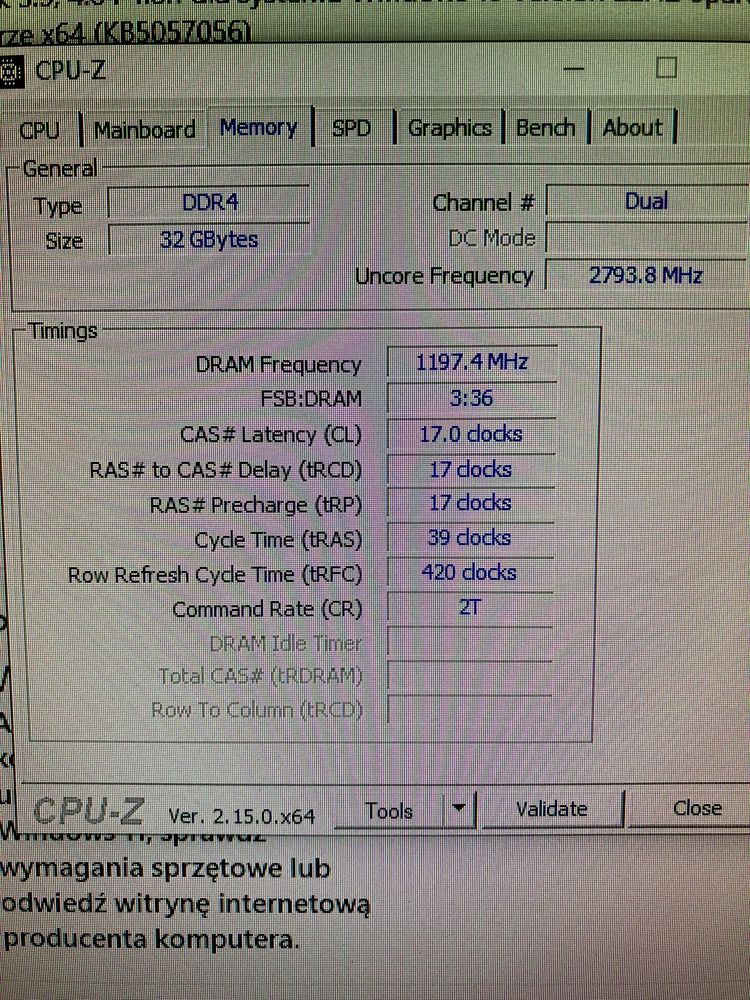 2x16gb ddr4 Kvr24n17d8/16 1.2v