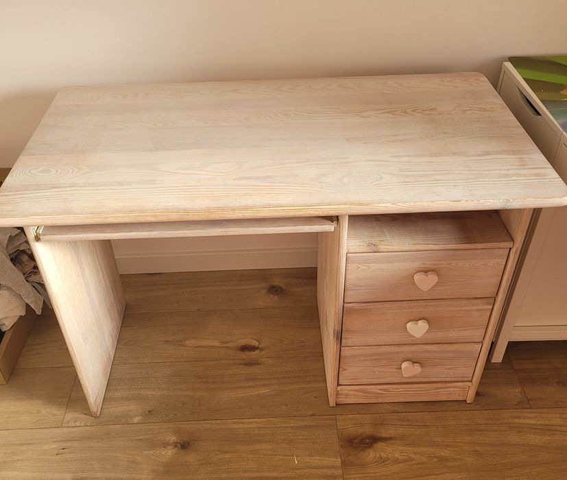 Komoda plus Biurko naturalne drewno sosnowe woskowane