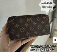 Portfel damski lv Louis Vuitton dwukomorowy