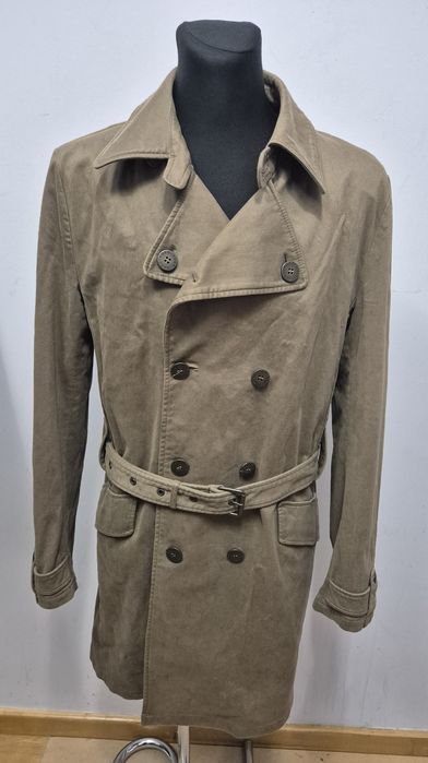 HUGO BOSS roz. L płaszcz logowany premium bawełna + elastyna