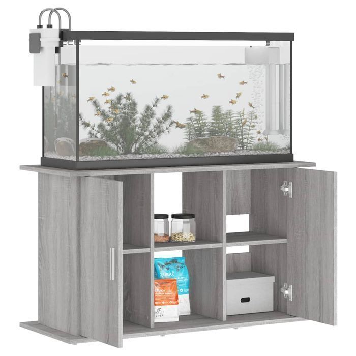 Szafka pod akwarium Vidaxl Szary Dąb Sonoma 101x41x58 cm