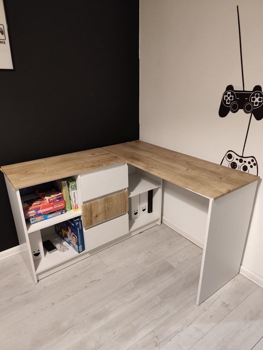 Biurko narożne białe