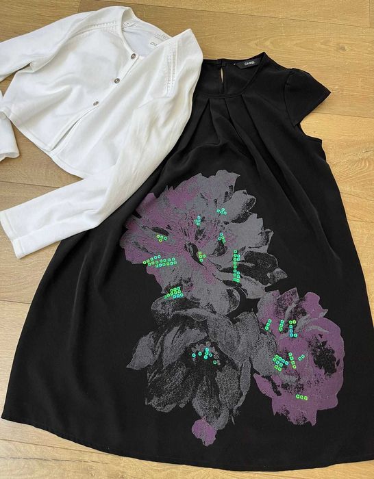 Komplet szkolny sukienka i bolerko dziewczynka Zara 7-8 lat 128 cm