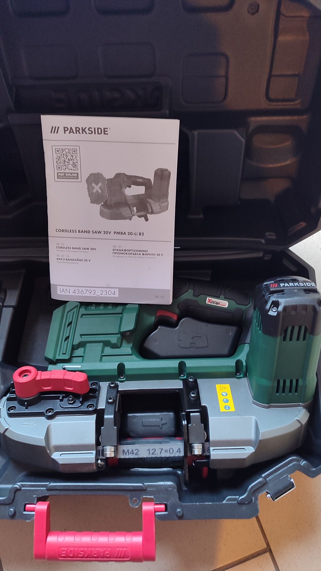 Пила стрічкова акумуляторна PARKSIDE PMBA 20-LI В2