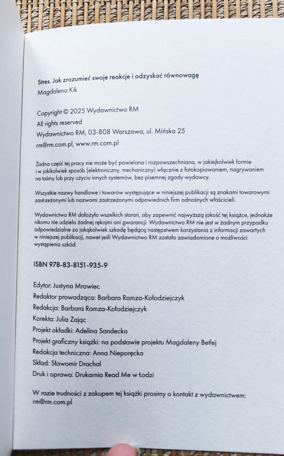 Nowa książka Stres Magdalena Kik 2025