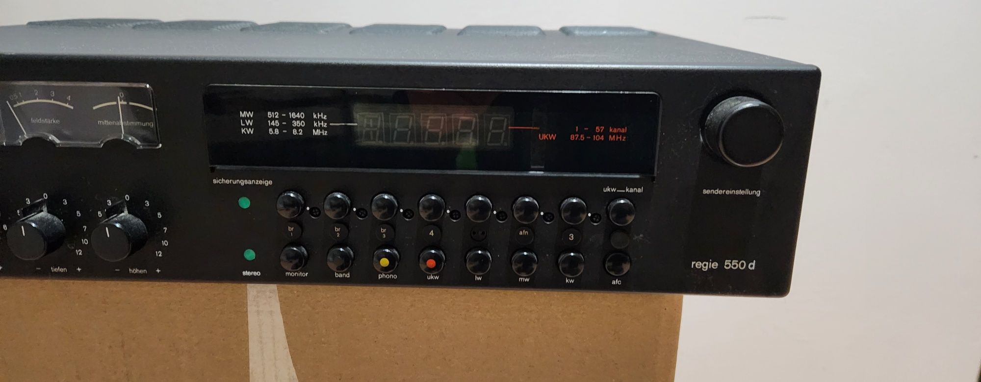 Amplituner stereo Braun regie 550d - najwyższy model + dokumentacja
