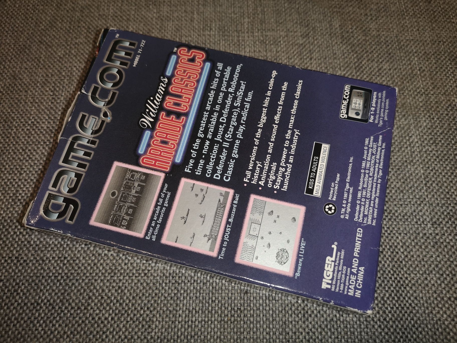Williams Arcade Classics GAME.COM Tiger gra (ultra rzadkość) Ursus