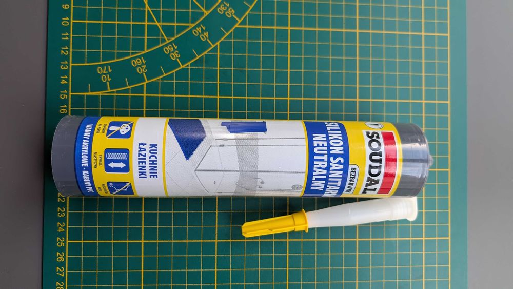 Nowy silikon sanitarny Soudal Neutralny 280 ml – kuchnie, łazienki