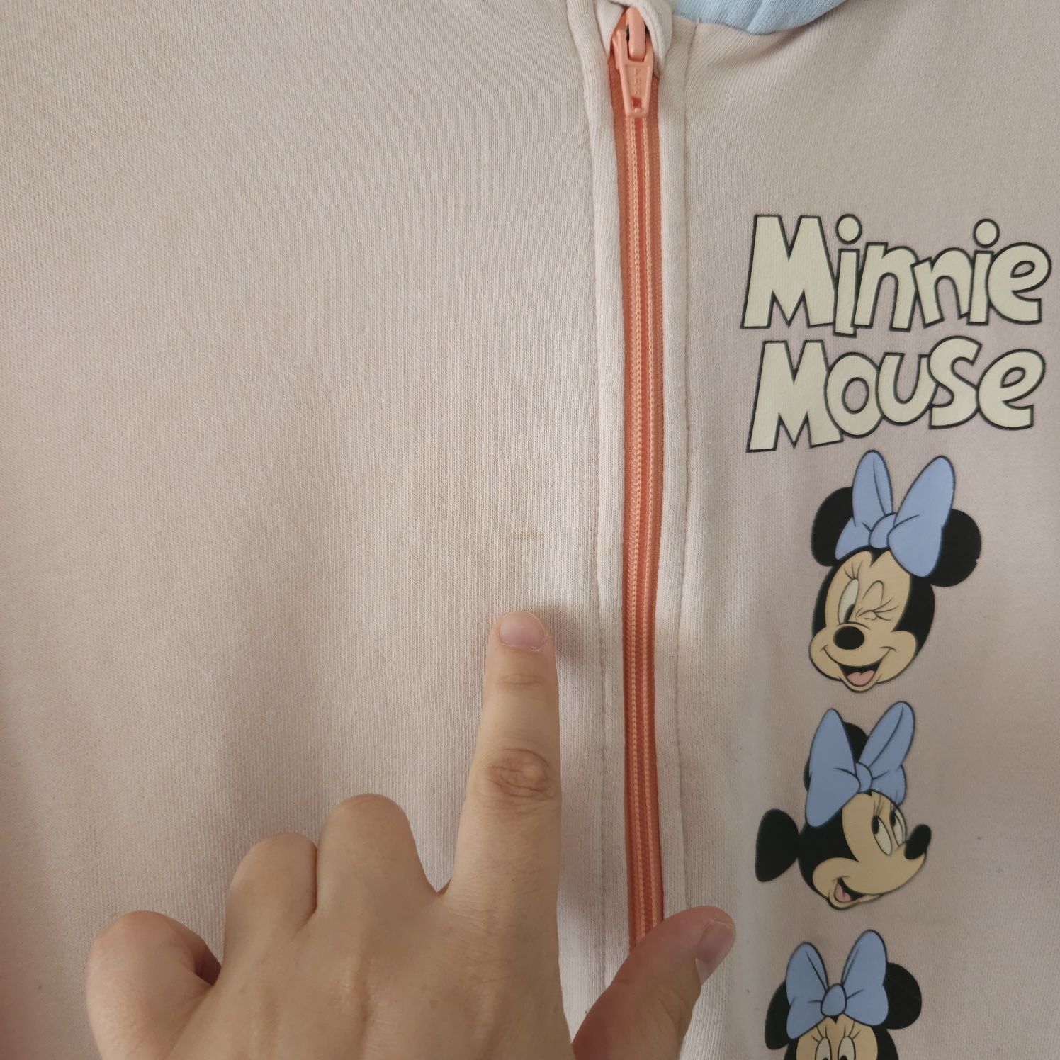 Bluza na zamek z kapturem myszka minnie h&m 122/128