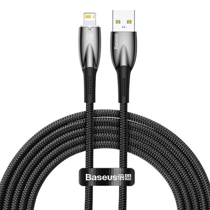 Kabel USB-A - Lightning Baseus Glimmer 2M Czarny