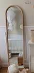 Lustro zara home pionowe w drewnianej ramie