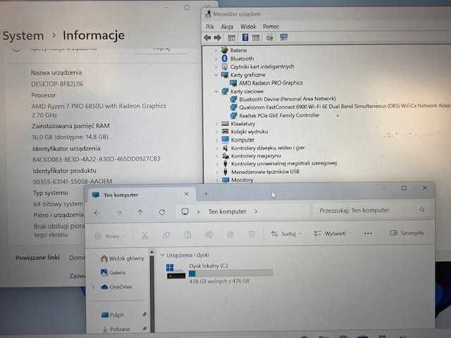Lenovo ThinkPad P14s Gen 3 Ryzen 7 PRO 6850U 16GB 512SSD GW PREMIER