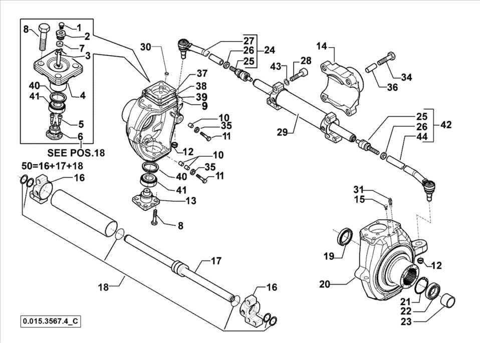 Zestaw siłownika skrętu Agrotron TTV M Mostu przedniego uszczelniaczy