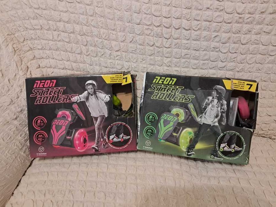 Ролики на пятку Neon Street Roller, рожеві та зелені