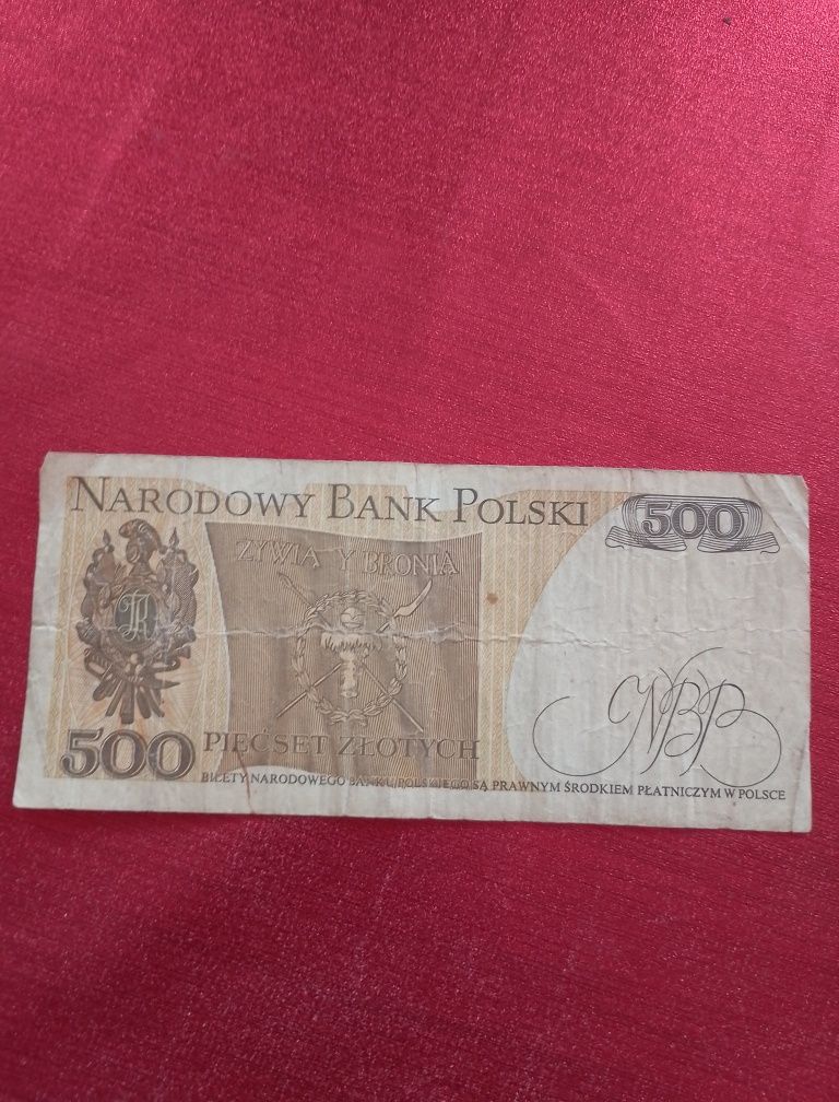 Banknot 500 zł 1982 GM