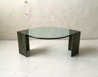 Stolik granit szkło lata 80 90 vintage design #51
