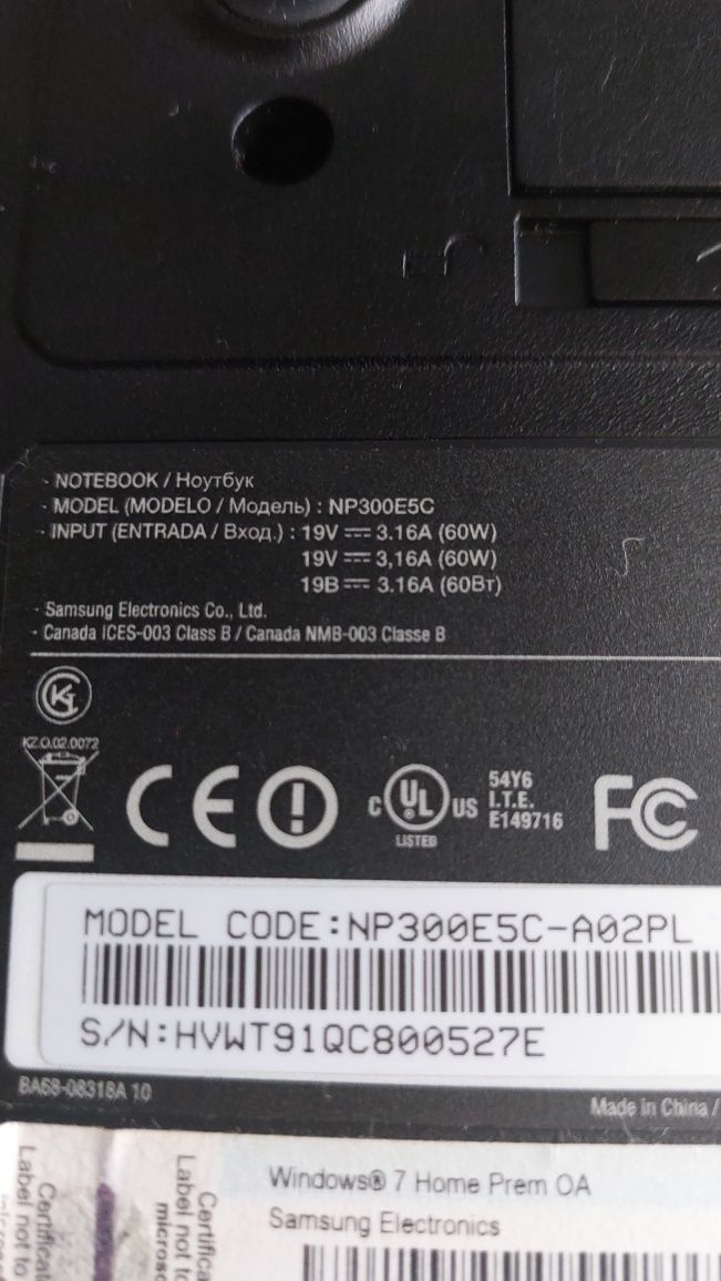laptop samsung np300e5c