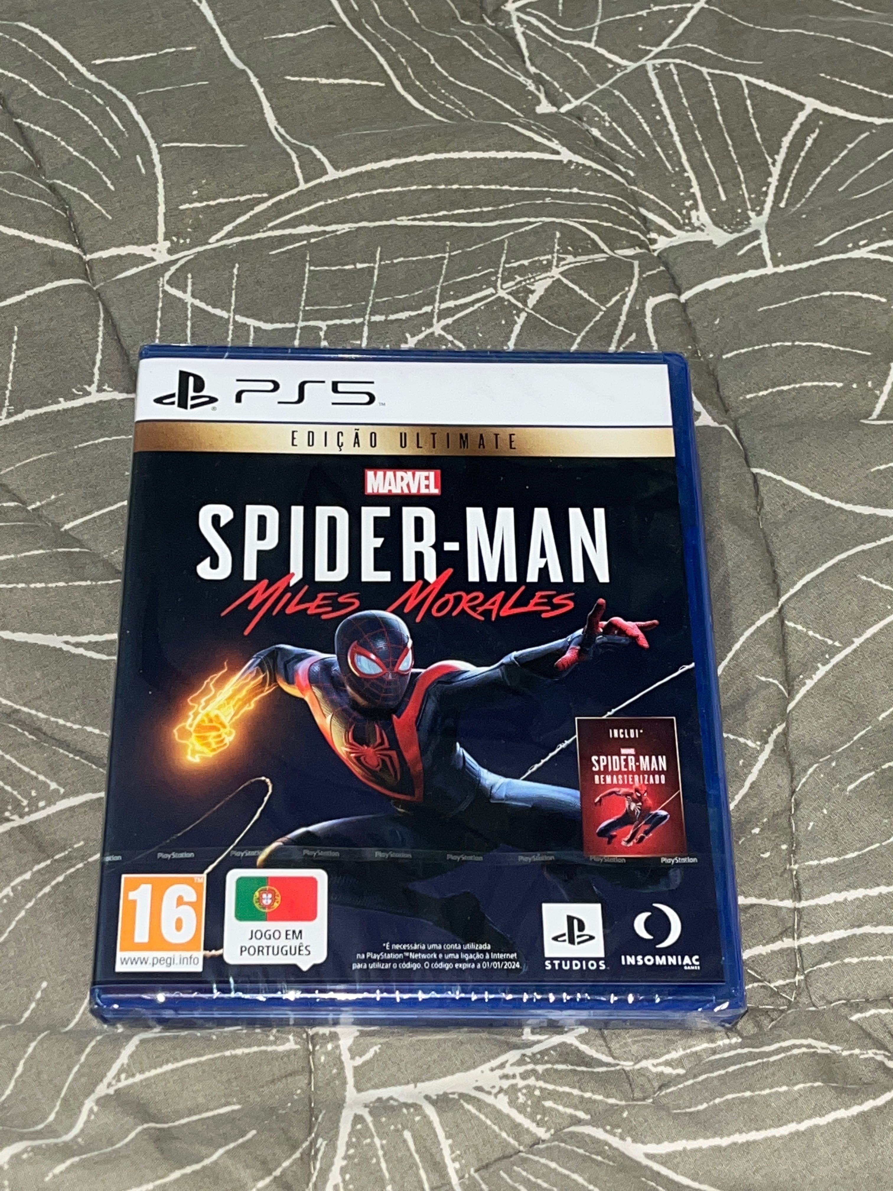 Bundle Spider man 1/2 ps5 (novo, ainda no plástico)