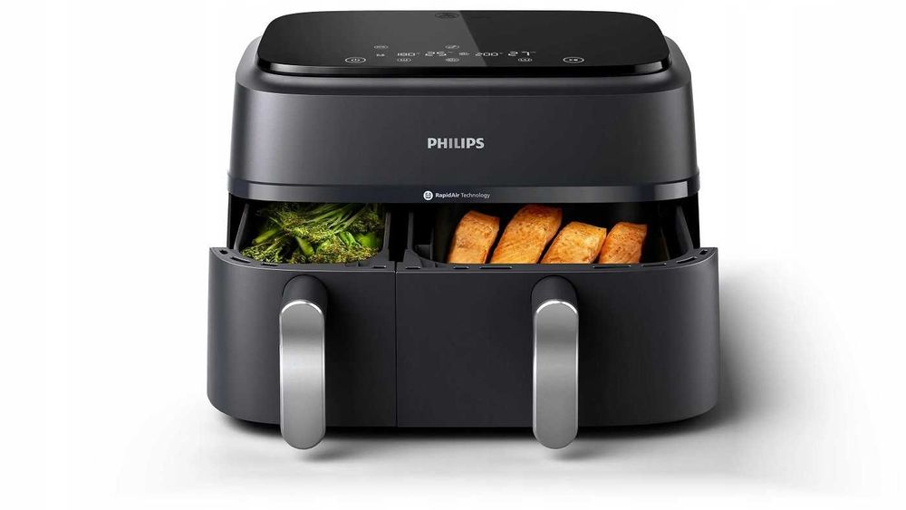 frytkownica beztłuszczowa philips airfryer ovi dual na351/00 2750w 9l
