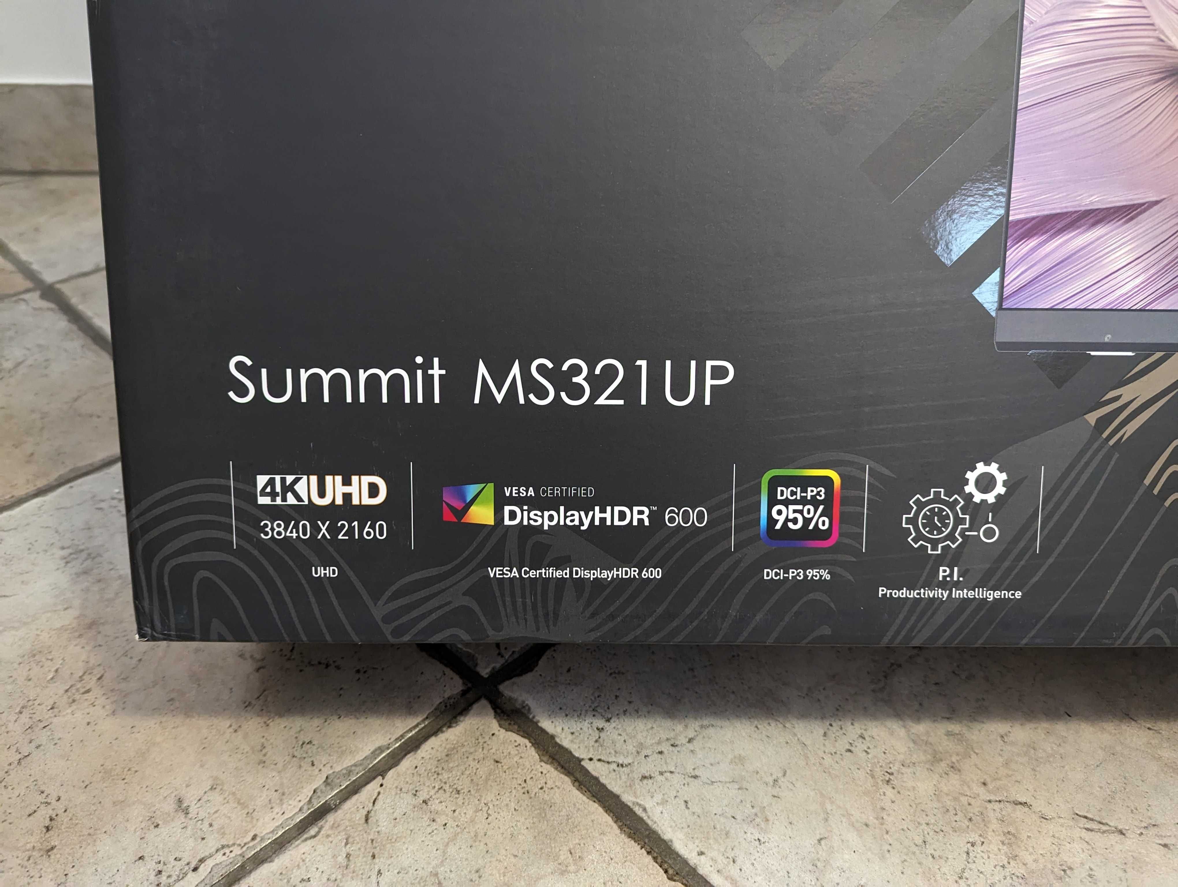 Monitor MSI 32" Summit MS321UP IPS 4K 60 Hz USB-C