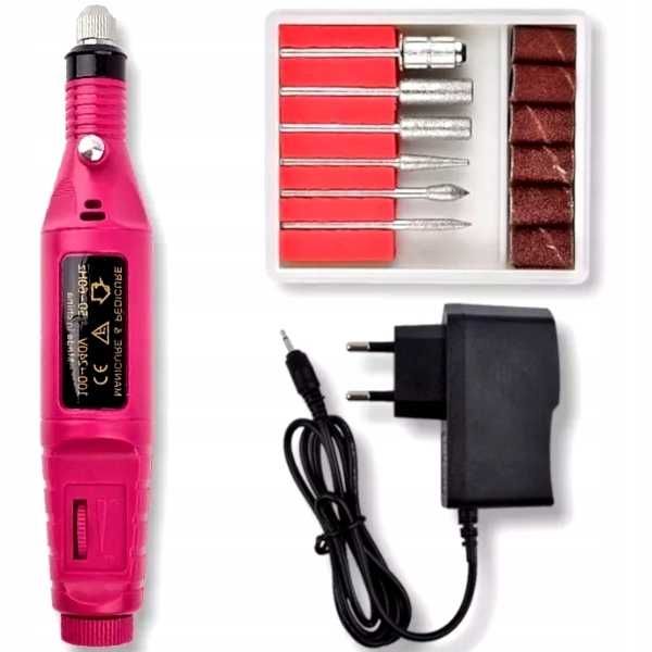 FREZARKA DO PAZNOKCI do manicure pedicure + zestaw frezów l
