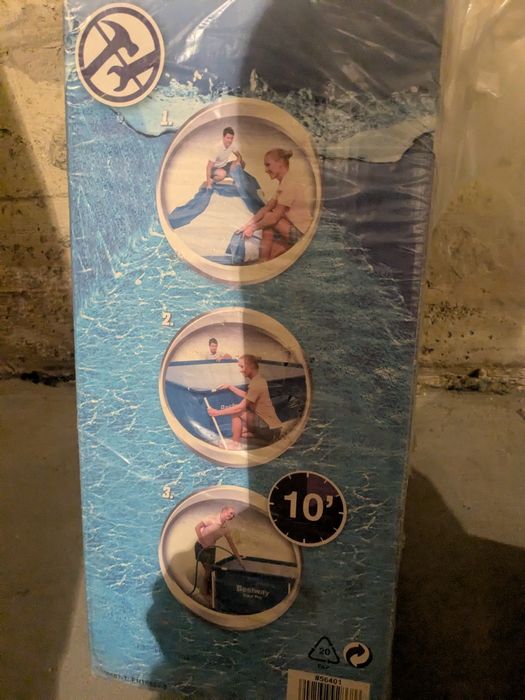 Basen duży super zabawa wym.  220x150x43
59 cali = 59 * 2.54 cm = 149.