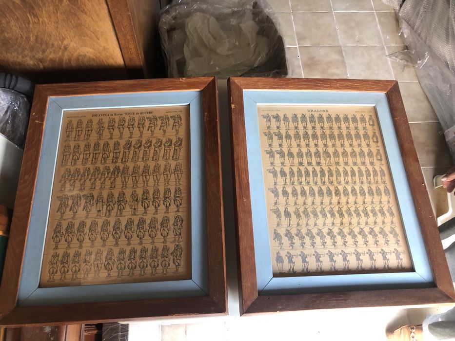 Conjunto de 7 quadros antigos