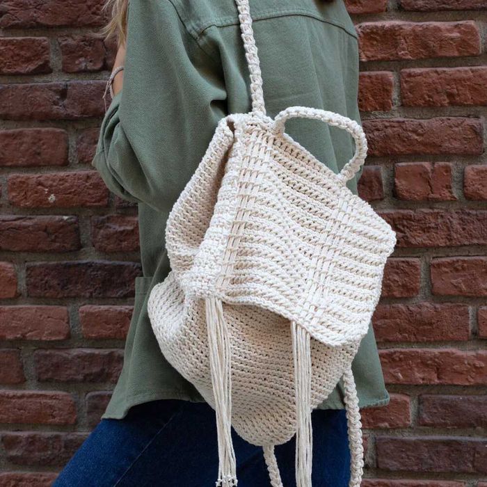 Пряжа для вязання Еко бавовняний шнур Cotton Macrame Maccaroni 2,5 мм