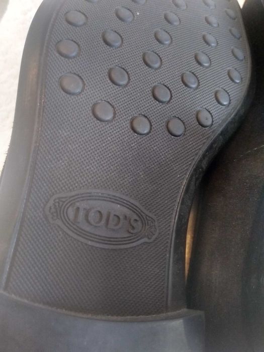 Mokasyny męskie TOD'S czarne zamszowe (loafers) rozm. 7 (rozm. 41)