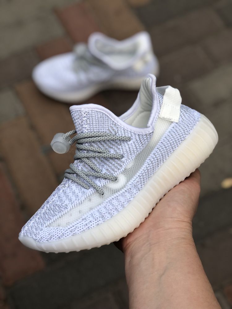 Детские кроссовки Адидас Yeezy Boost 350 Grey White Reflective р.26-35