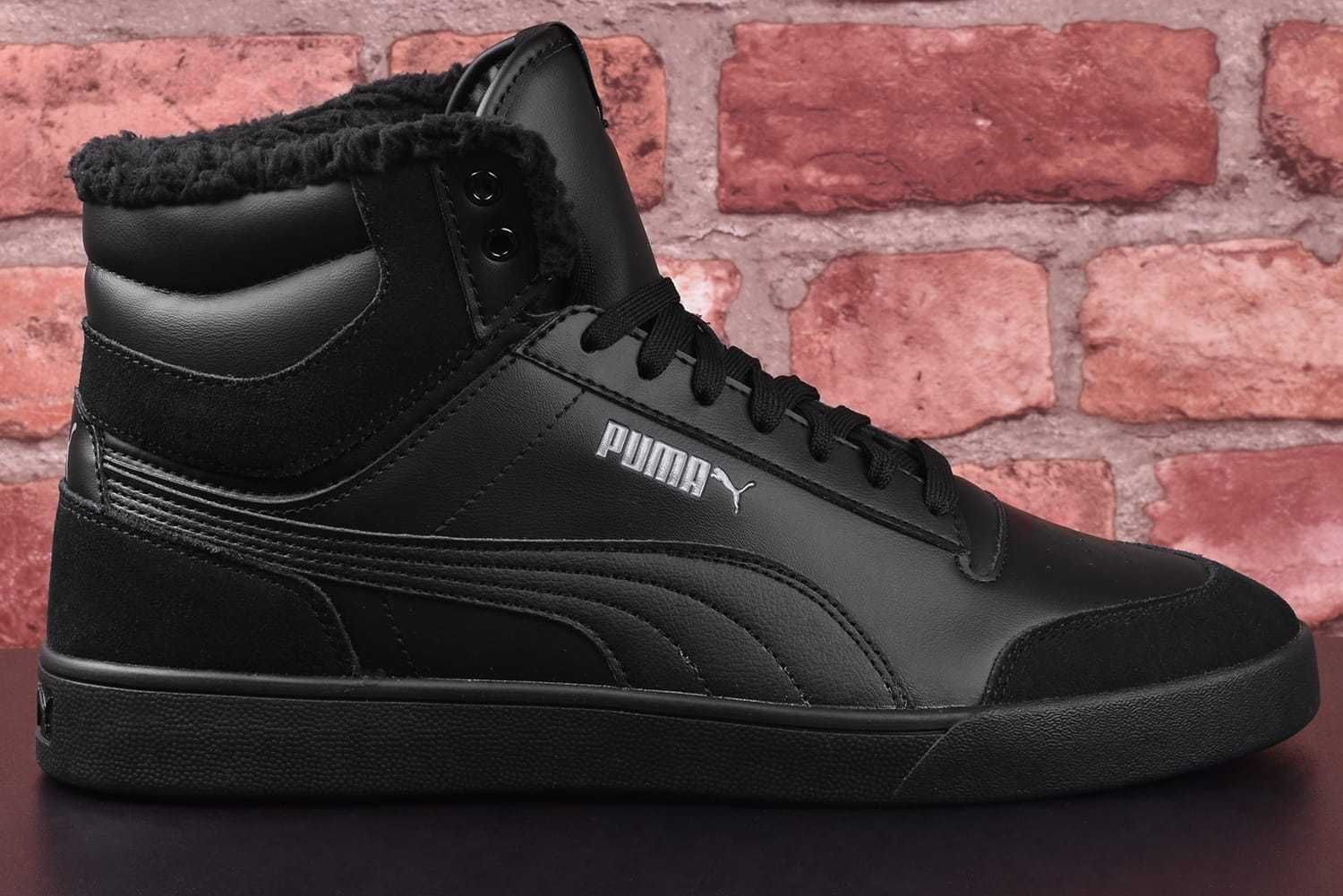 Buty Zimowe Puma Shuffle Mid Fur czarne ocieplane - 42,5 WYSYŁKA 24H