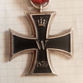 Stary medal order odznaczenie Krzyż Żelazny z wstążka. Stan b. dobry.