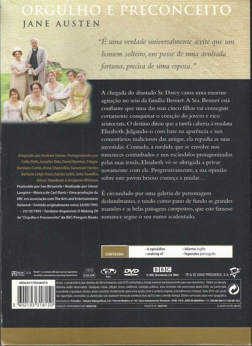 Orgulho e Preconceito (Série da BBC - 2 DVD) (1995)