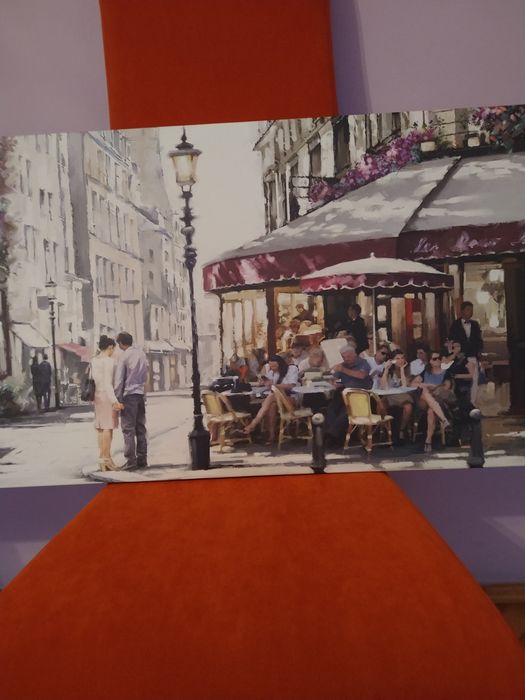 Obraz starowki w kolorze lawendowym45 cm x 140 cm