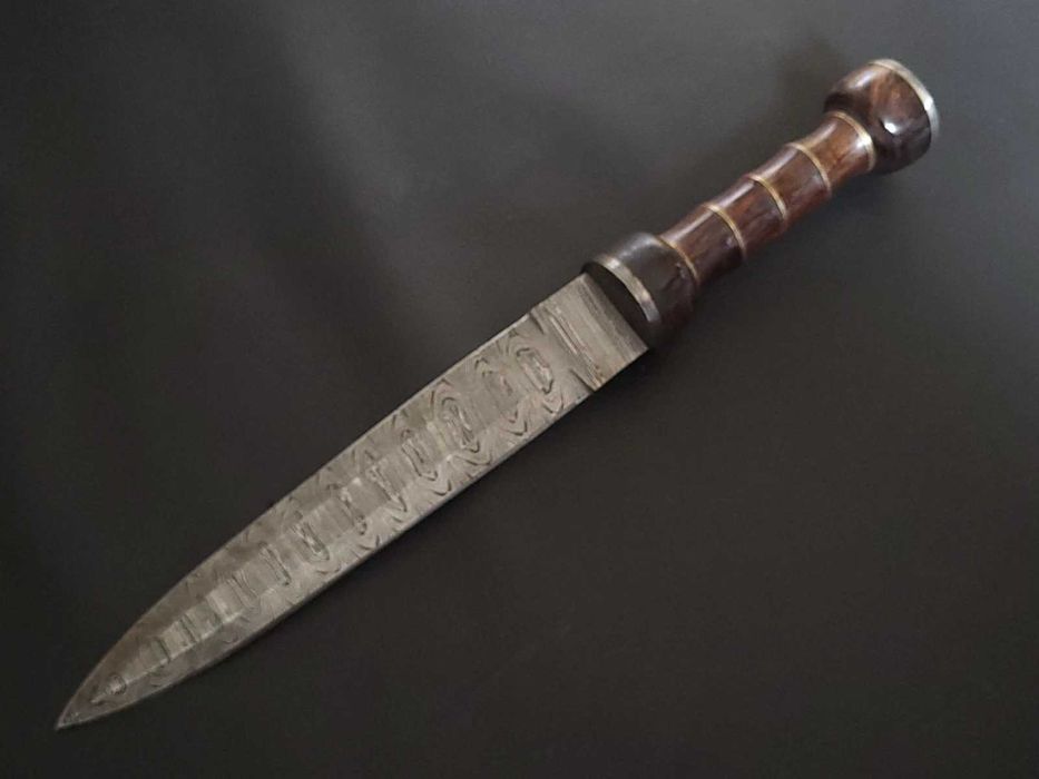 GLADIATOR DAMAST SZTYLET miecz gladius stal damasceńska 40cm