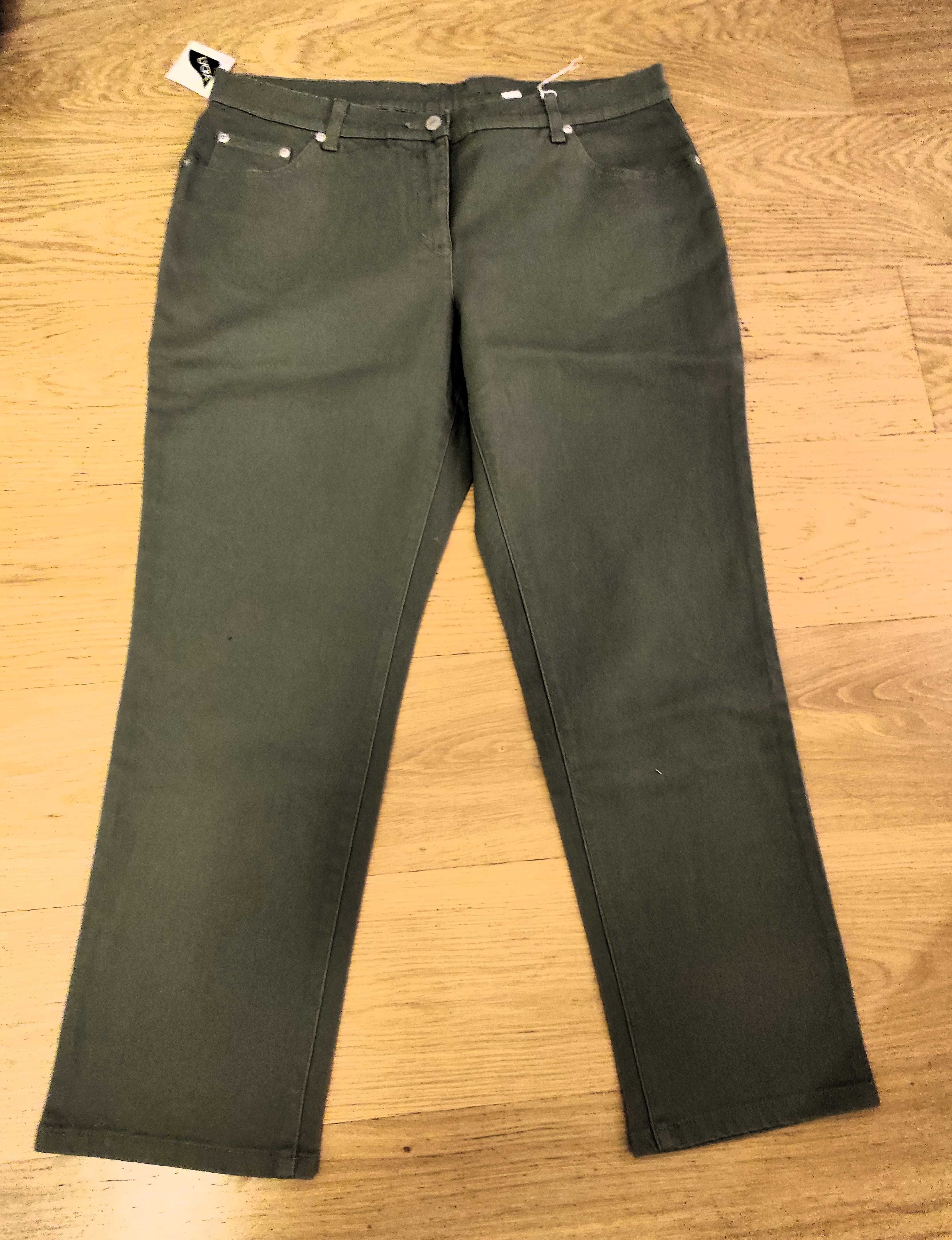 Spodnie damskie jeansowe dżins khaki Bon Prix roz. 46