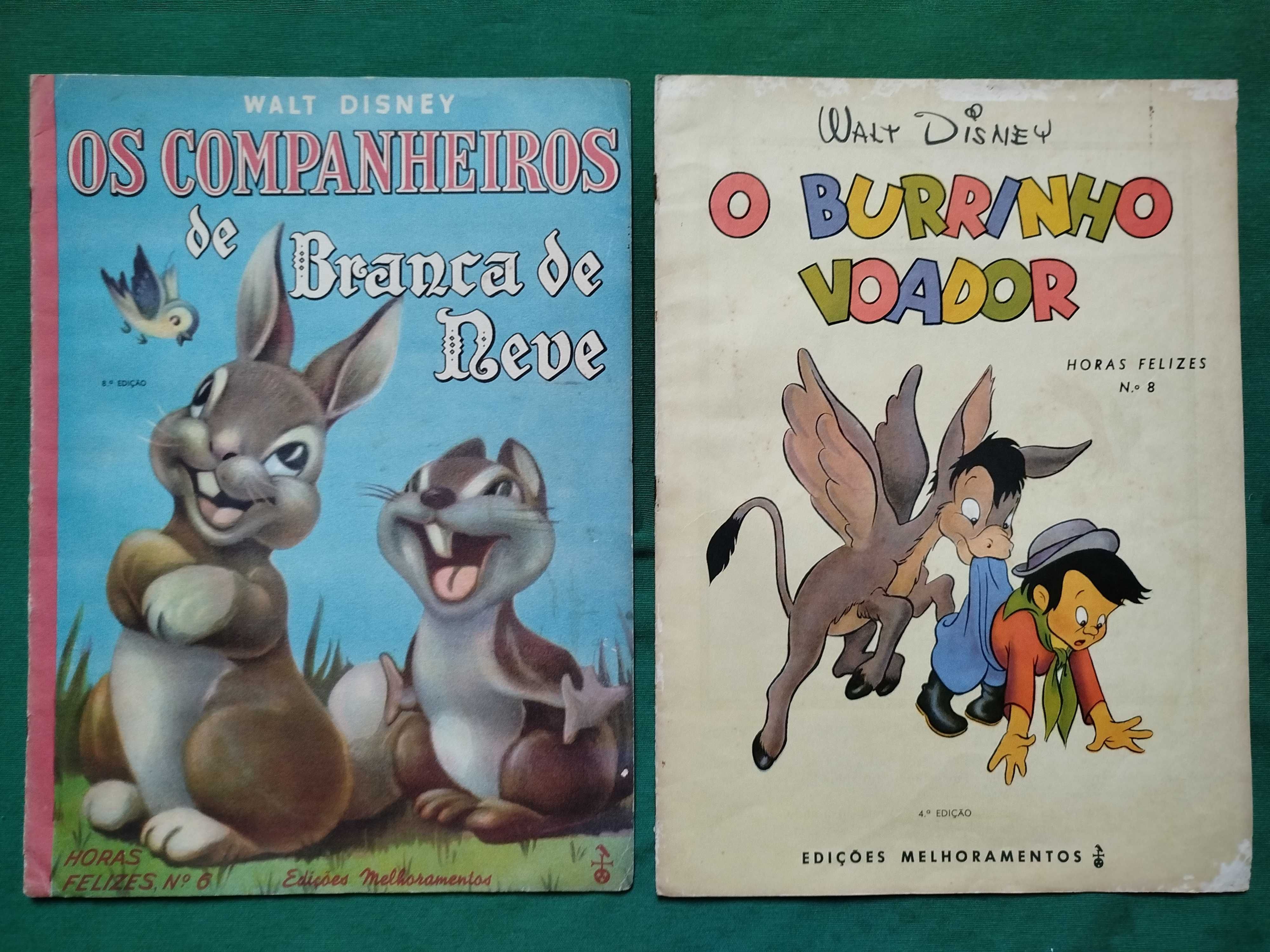 Livros Disney Antigos HORAS FELIZES Edições Melhoramentos, Anos 50/60