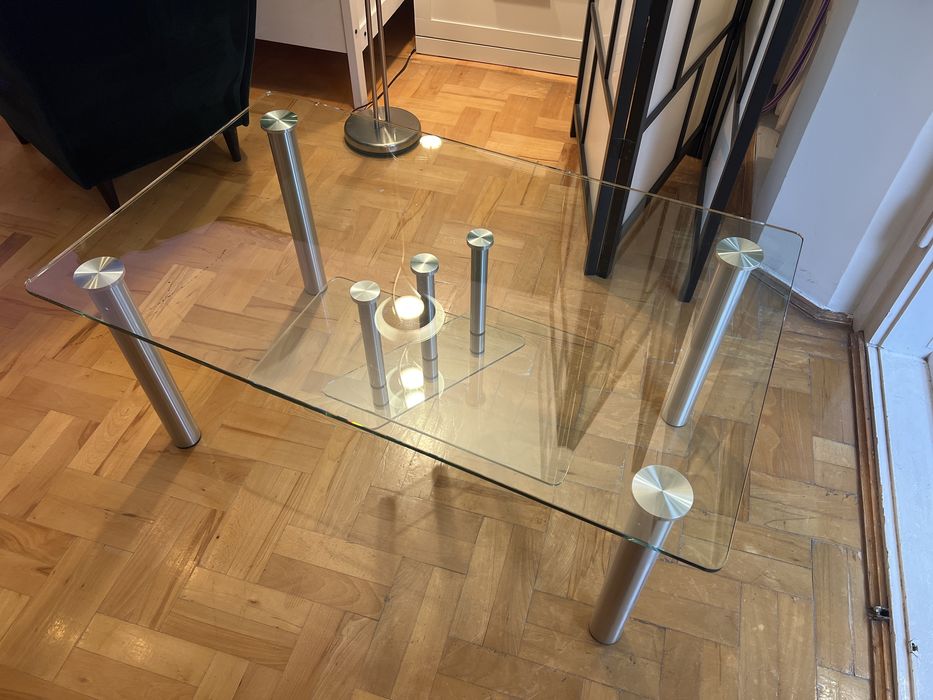 Stolik szklany kawowy/ do salonu 115x70