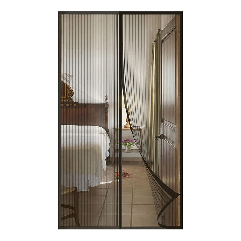 Moskitiera na drzwi z magnesem 200x210 cm siatka ochronna na owady