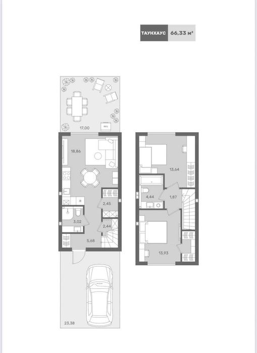 Старт будівництва та продажу таунхаусів 66м2! ЖК Sanville Park 60000$