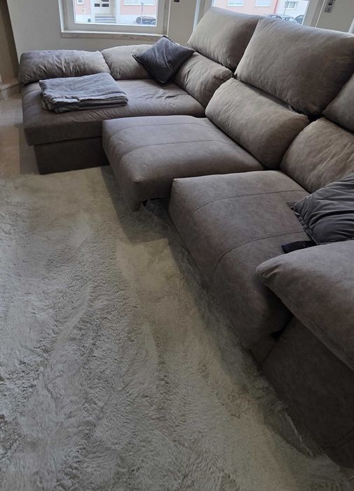 sofá chaise longue 3 lugares - NOVO