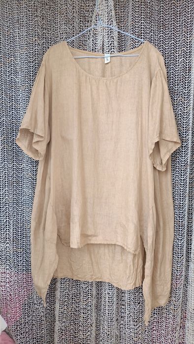 Льняная .итальянская бохо туника лен 100%