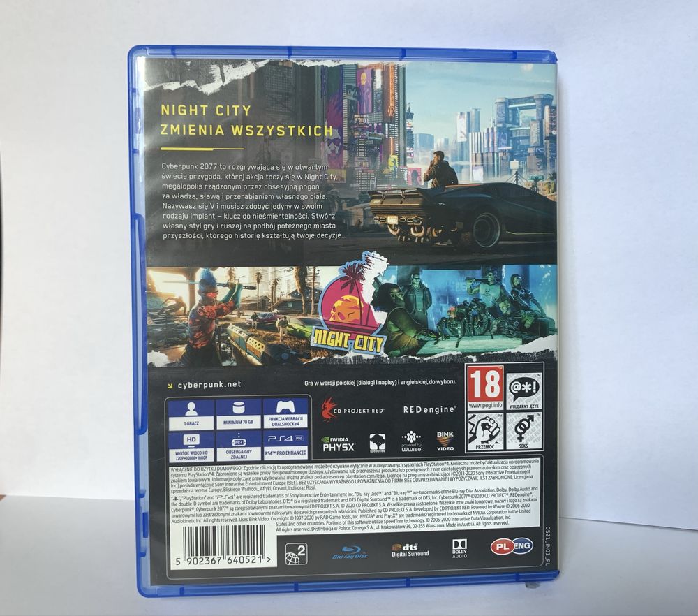 Gra Cyberpunk 2077 na ps4