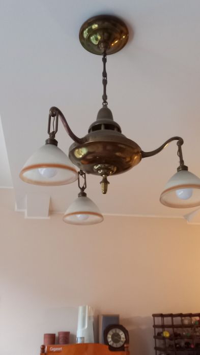 Lampa wisząca mosiężna