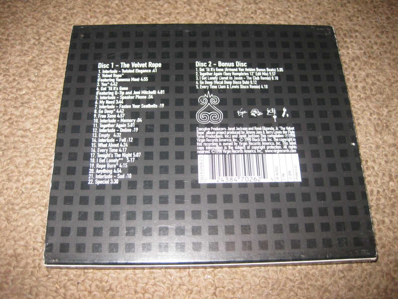 Janet Jackson "The Velvet Rope" Edição 2 CDs/Slidepack/Portes Grátis!