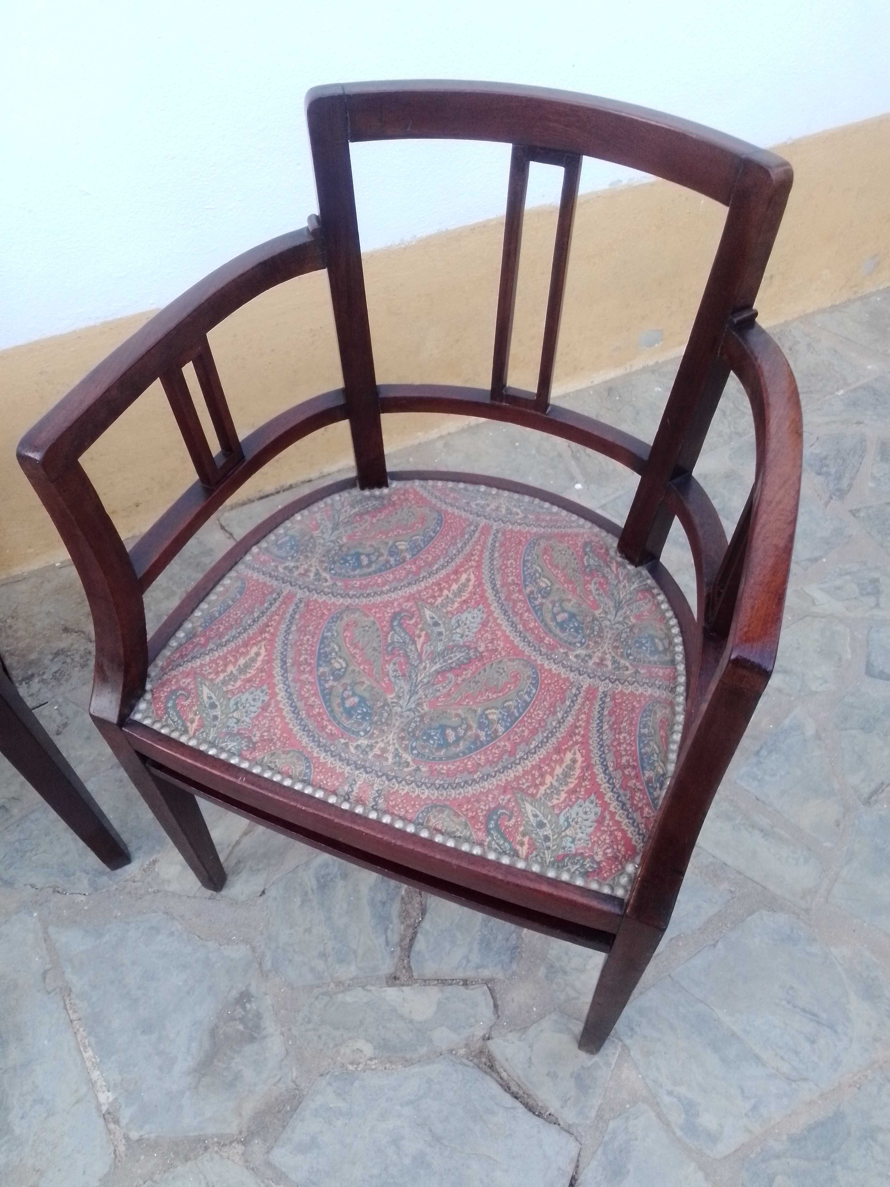 Terno de canapé e cadeirões art deco