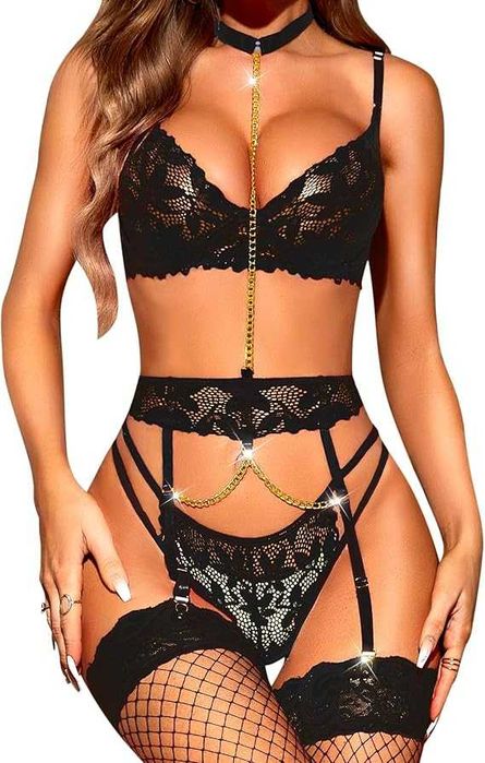 Koronkowy komplet erotycznej bielizny AVIGNON SECRET - nimfetka.pl